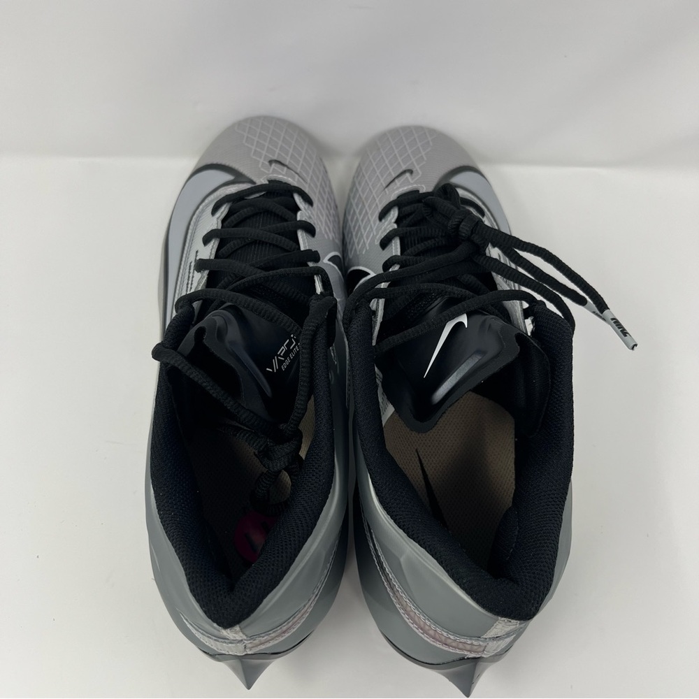 Nike Vapor Edge Elite Light‎ Smoke Silver and Black Men’s Football Cleats Sz 11 - Picture 4 of 6